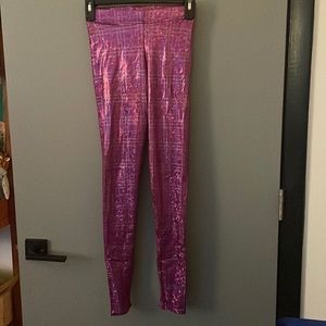 Blackmilk pink plaid sparkle leggings